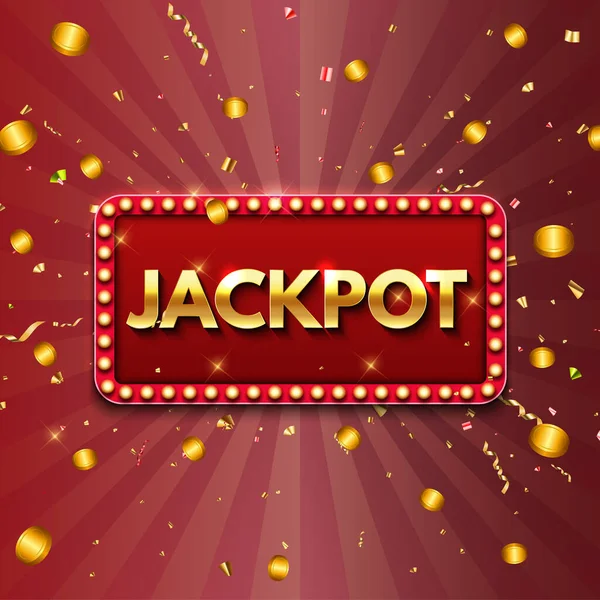 stock vector Jackpot background with scattered golden confetti