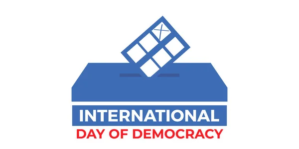 Διεθνής Ημέρα Δημοκρατίας Ψηφίζει Χάρτινο Κουτί Μήνυμα — Διανυσματικό Αρχείο