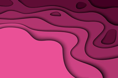 Soyut dalga pembe arkaplan vektör çizimi