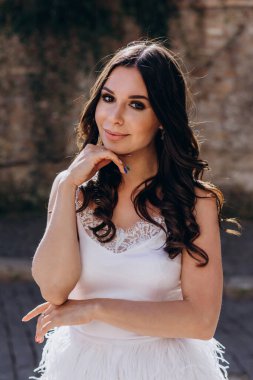 açık havada poz güzel kadın portresi