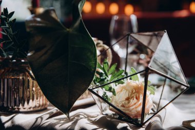 Düğün için güzel bir masa.