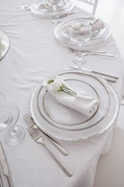 güzel düğün tablo lokantada ayarlama.                   