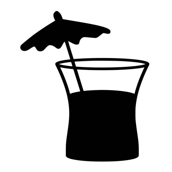 Vektorsilhouette Von Beverage Auf Weißem Hintergrund — Stockvektor