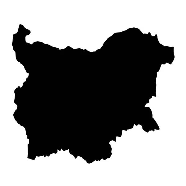 Vektori Siluetti Bulgaria Kartta Valkoisella Taustalla — vektorikuva