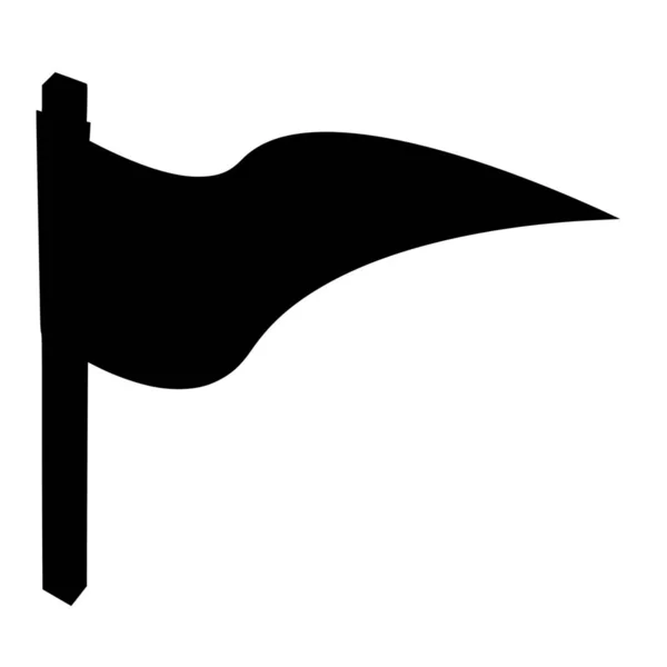 Silhouette Vettoriale Bandiera Sfondo Bianco — Vettoriale Stock