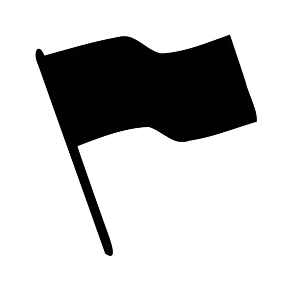 Vektor Silhuett Flagga Vit Bakgrund — Stock vektor