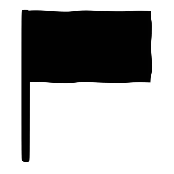 Векторный Силуэт Флага Белом Фоне — стоковый вектор