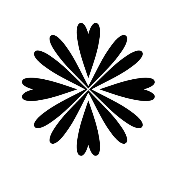 白い背景の上の花のベクトル シルエット — ストックベクタ