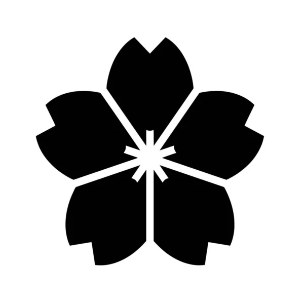 白い背景の上の花のベクトル シルエット — ストックベクタ