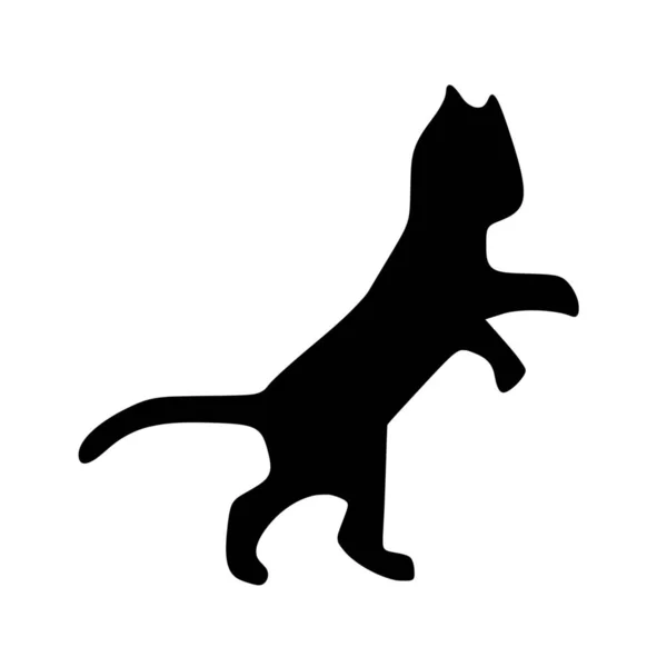 白い背景の上の猫のベクトル シルエット — ストックベクタ