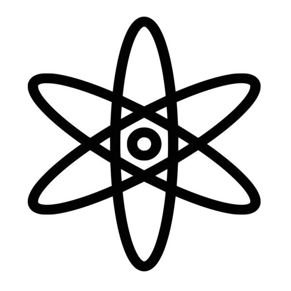 Векторный Силуэт Символа Атома Белом Фоне — стоковый вектор