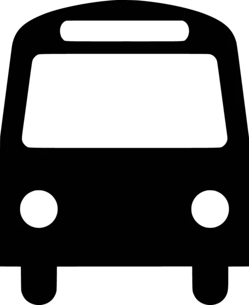 Silueta Vectorial Bus Sobre Fondo Blanco — Vector de stock