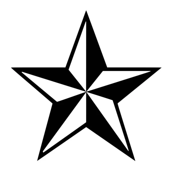 Vector Silhouette Star White Background — Stock Vector