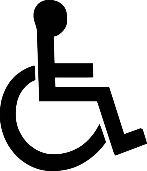 白色背景下轮椅的矢量轮廓 — 图库矢量图片