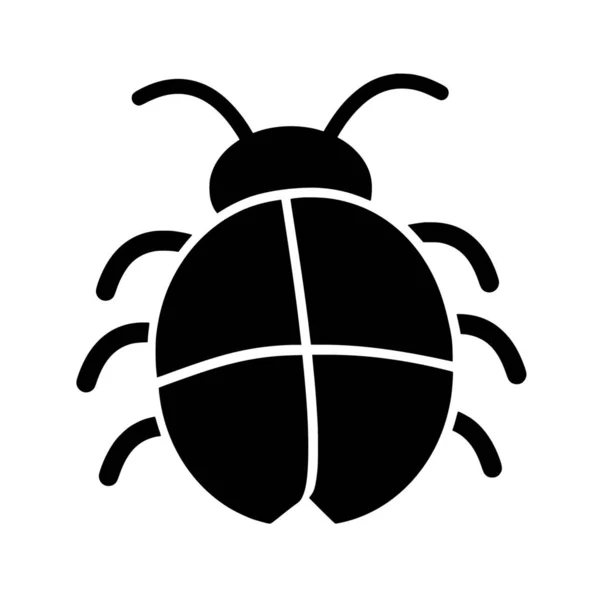 白地の虫のベクトルシルエット — ストックベクタ