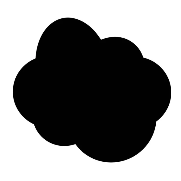 白い背景に雲のベクトルシルエット — ストックベクタ