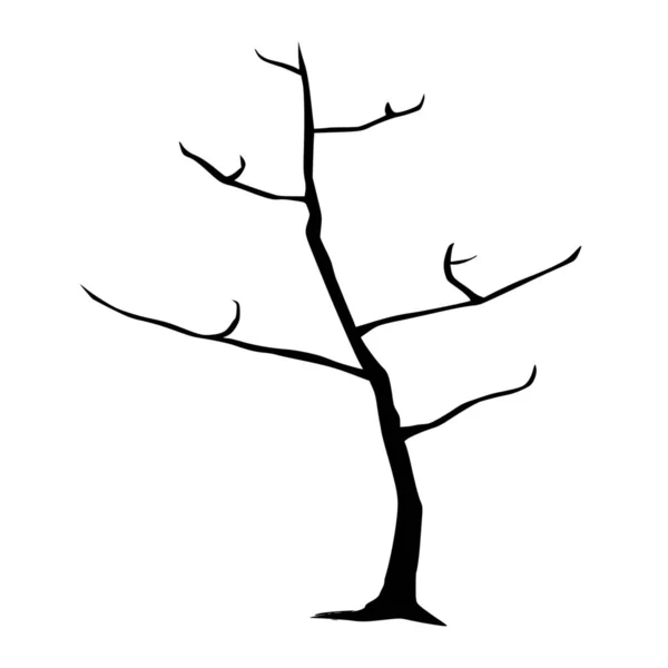 Sylwetka Wektor Drzewa Tle — Wektor stockowy