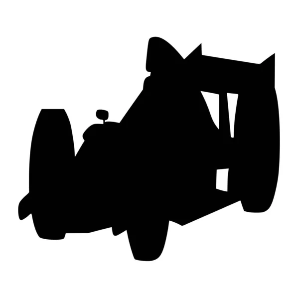 Silhouette Vectorielle Formule1 Sur Fond Blanc — Image vectorielle