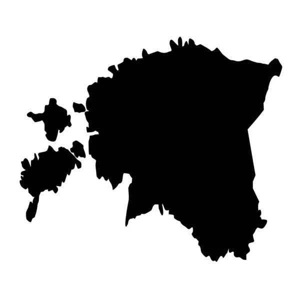 Vector Silueta Estonia Mapa Sobre Fondo Blanco — Archivo Imágenes Vectoriales