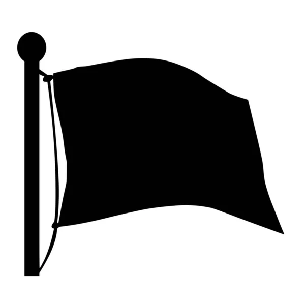 Vektorsilhouette Der Flagge Auf Weißem Hintergrund — Stockvektor