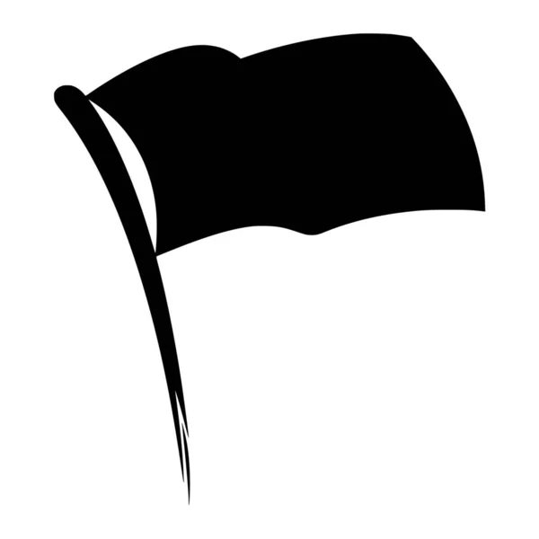 Vector Σιλουέτα Της Σημαίας Λευκό Φόντο — Διανυσματικό Αρχείο