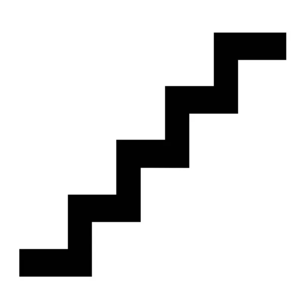 Sílhueta Vetorial Escadas Sobre Fundo Branco — Vetor de Stock