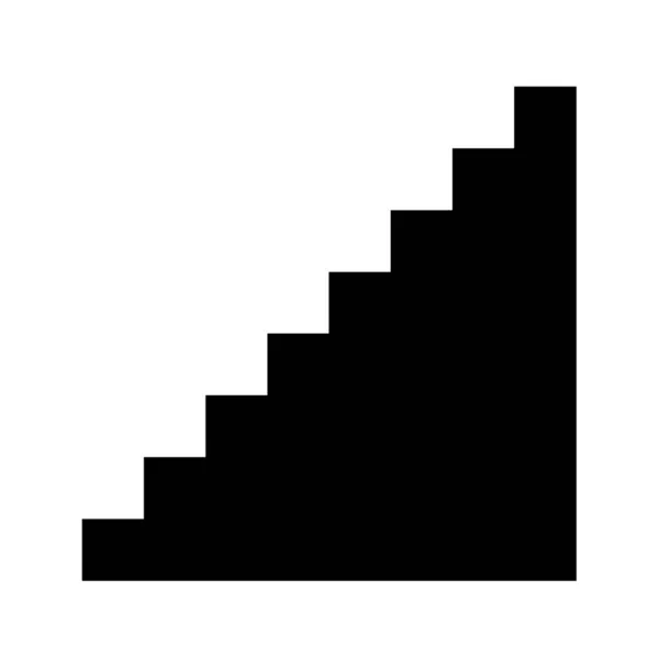 Sílhueta Vetorial Escadas Sobre Fundo Branco — Vetor de Stock