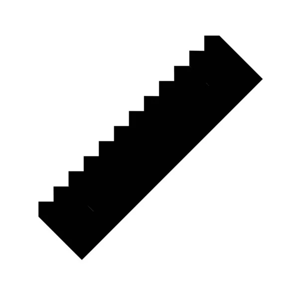 Silhouette Vectorielle Des Escaliers Sur Fond Blanc — Image vectorielle