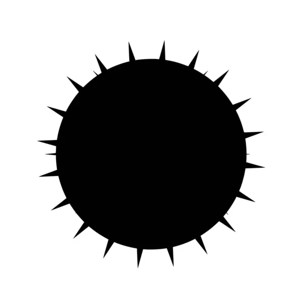 Silhouette Vectorielle Virus Bactérien Sur Fond Blanc — Image vectorielle