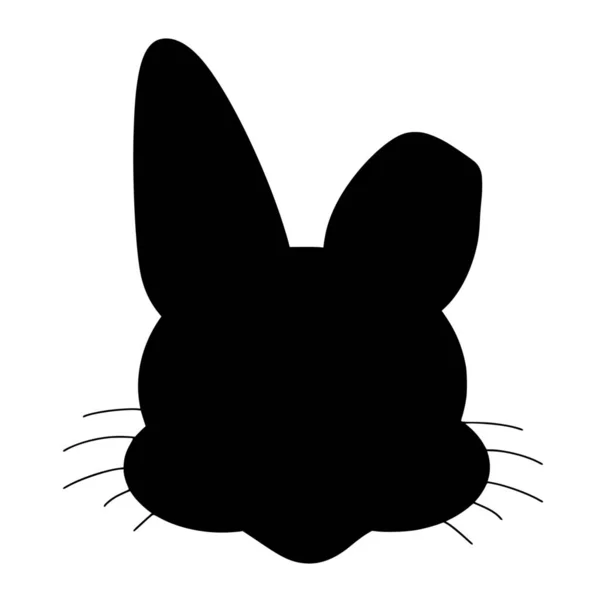 兔子的向量剪影在白色背景 — 图库矢量图片