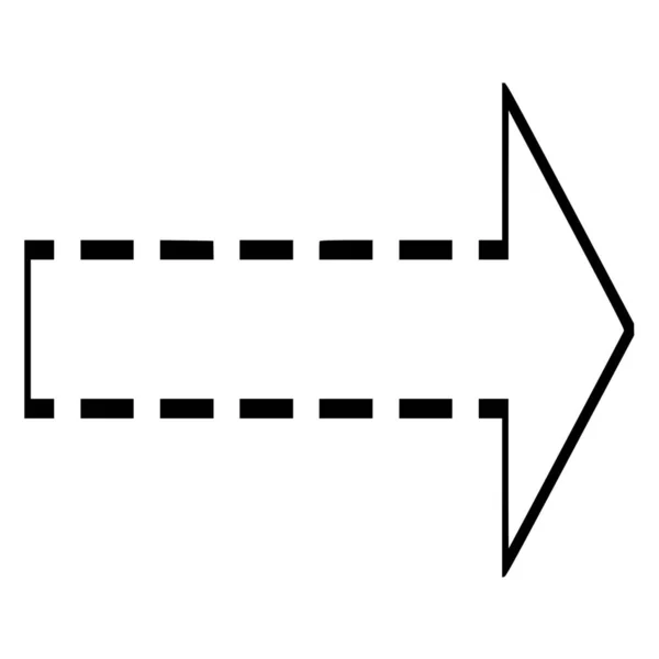 Vector Silhouette Arrow White Background — Stok Vektör