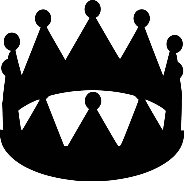 Beyaz Arkaplanda Crown Vektör Silueti — Stok Vektör