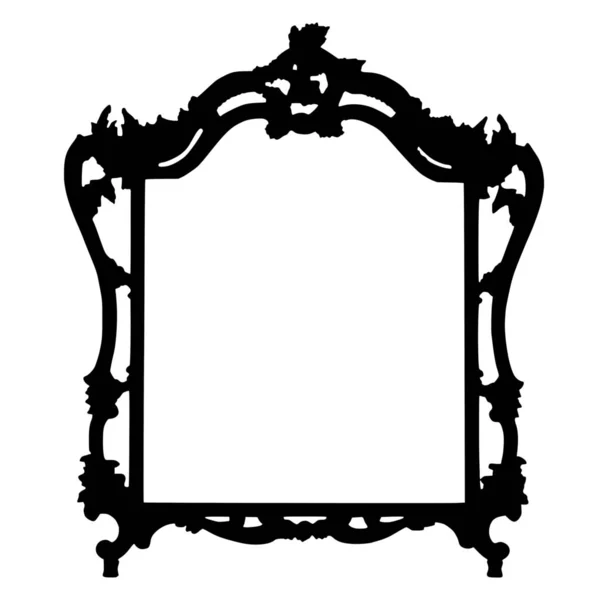 Sílhueta Vetorial Espelhos Sobre Fundo Branco — Vetor de Stock