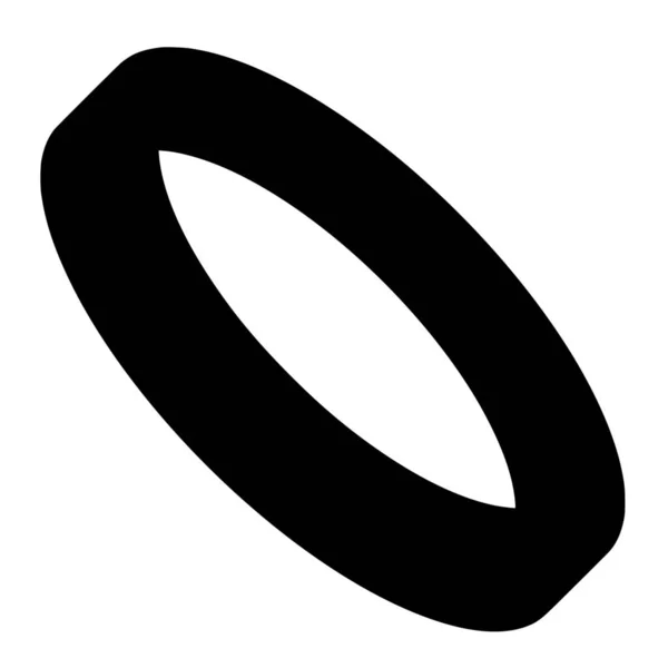 白い背景のリングのベクトルシルエット — ストックベクタ