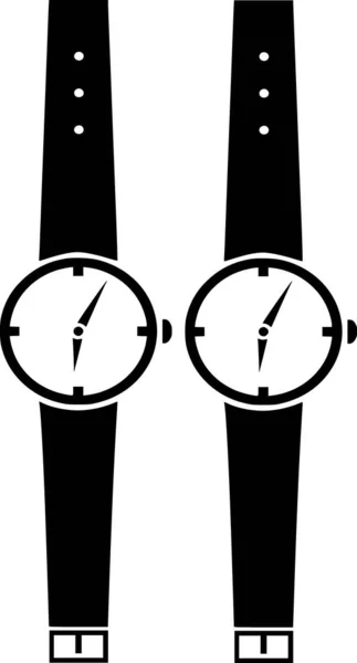 白色背景下的钟表矢量轮廓 — 图库矢量图片