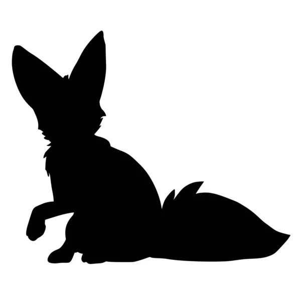 白色背景下狐狸的矢量轮廓 — 图库矢量图片