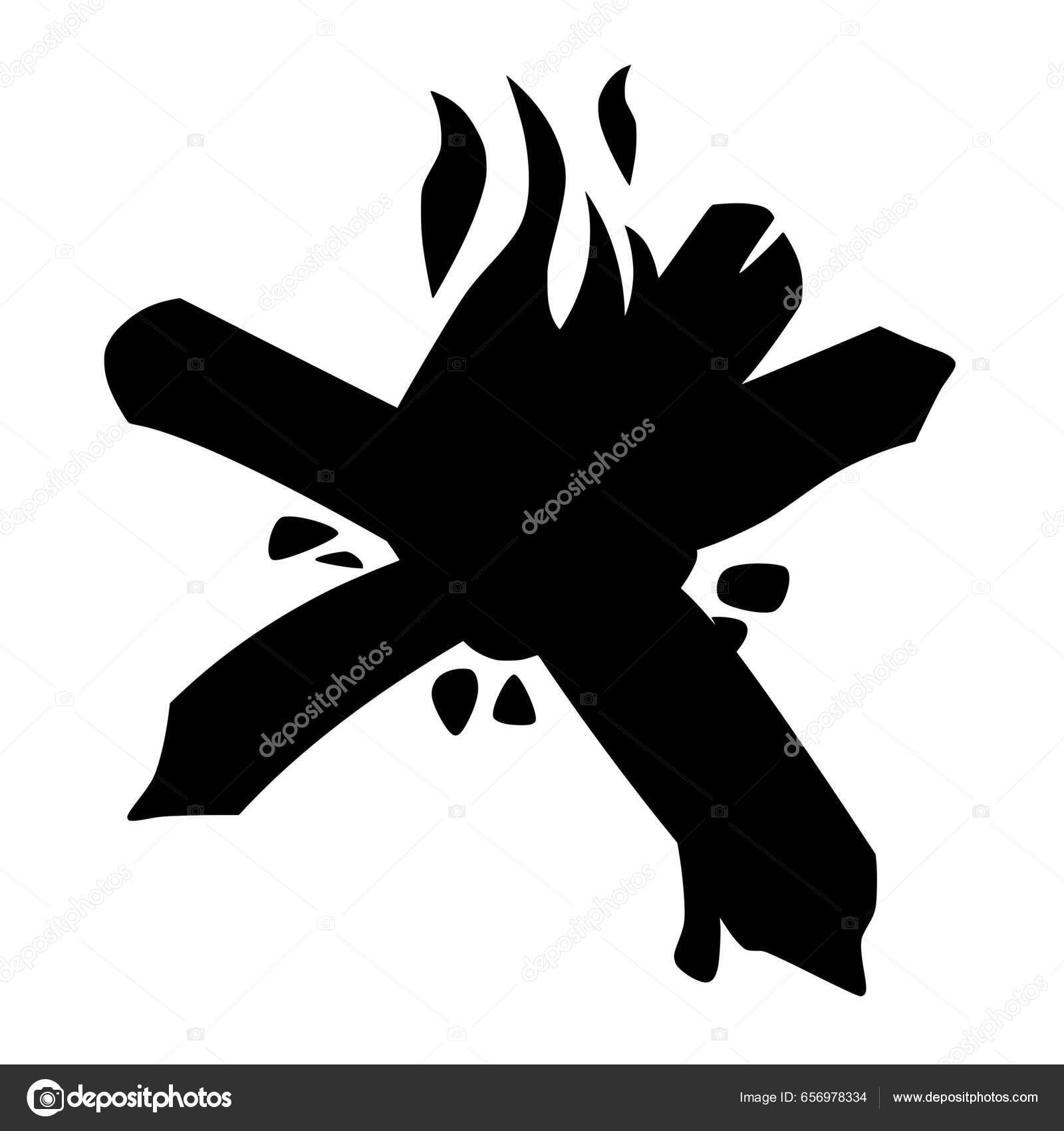 Vetores de Preto E Branco Desenho Símbolo De Incêndio e mais imagens de  Chama - Chama, Clip Art, Colorindo - iStock