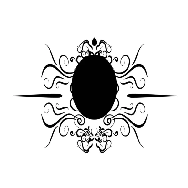 Vektorsilhouette Des Ornaments Auf Weißem Hintergrund — Stockvektor