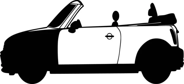 Διάνυσμα Σιλουέτα Του Αυτοκινήτου Άσπρο Φόντο — Διανυσματικό Αρχείο