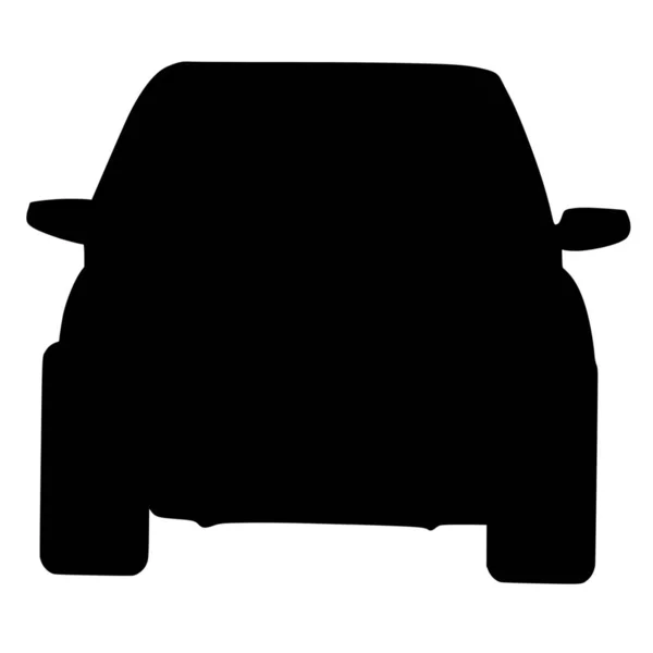 Silhouette Vettoriale Auto Sfondo Bianco — Vettoriale Stock