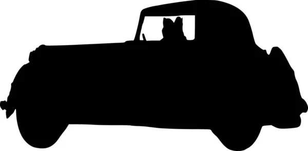Векторный Силуэт Автомобиля Белом Фоне — стоковый вектор