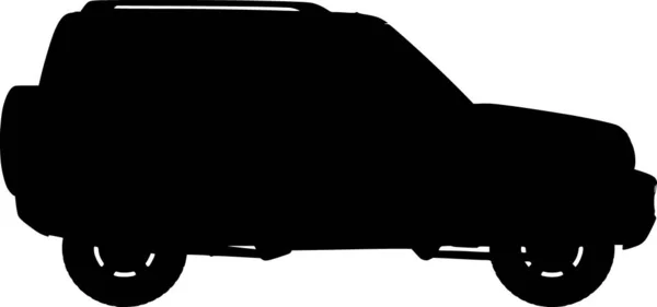 白い背景の上の車のベクトル シルエット — ストックベクタ