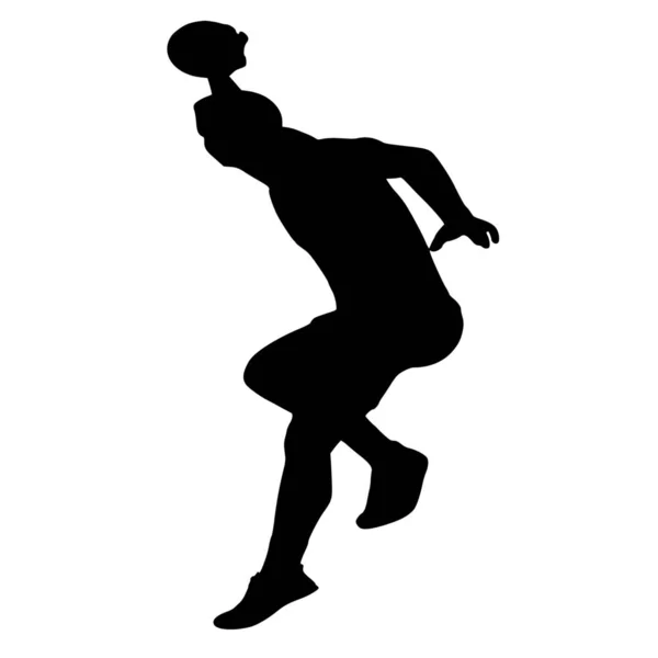 Vektor Silhouette Des Handballs Auf Weißem Hintergrund — Stockvektor