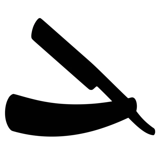 Vektor Silhouette Von Rasiermesser Auf Weißem Hintergrund — Stockvektor