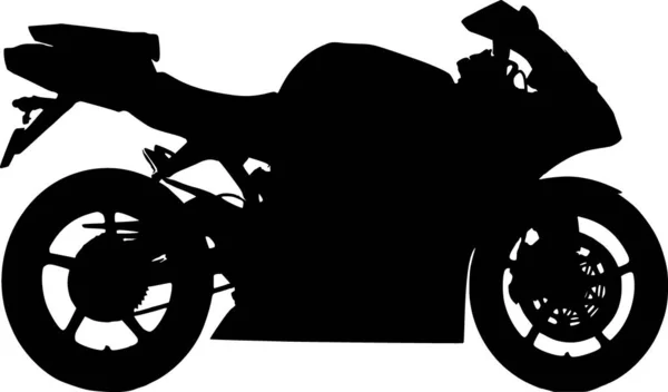 Silueta Vectorial Motocicleta Sobre Fondo Blanco — Archivo Imágenes Vectoriales