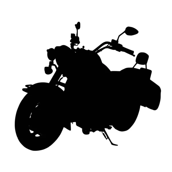 Sílhueta Vetorial Motocicleta Sobre Fundo Branco —  Vetores de Stock