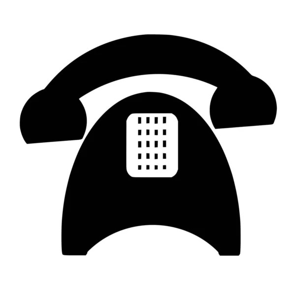 Silhouette Vectorielle Téléphone Sur Fond Blanc — Image vectorielle