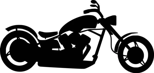 Vektor Silhouette Eines Motorrads Auf Weißem Hintergrund — Stockvektor