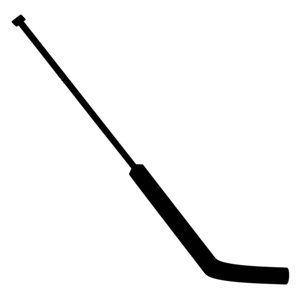 Silhouette Vectorielle Hockey Sur Fond Blanc — Image vectorielle
