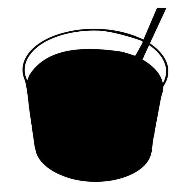 Vector Silhouette Juice Fruit Drinks White Background — Stock Vector